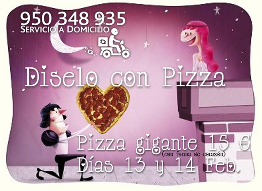 Galán romántico ofrece pizza a su amada en Aguadulce